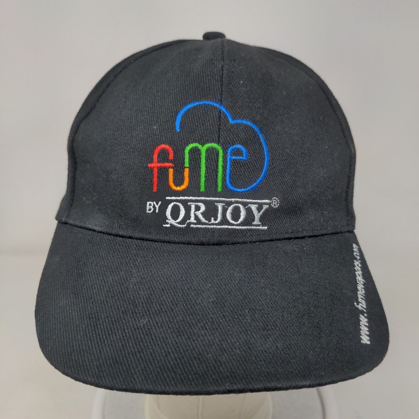 Fume by Orjoy Slideback Hat Black Embroidered Adjustable 6 Panel