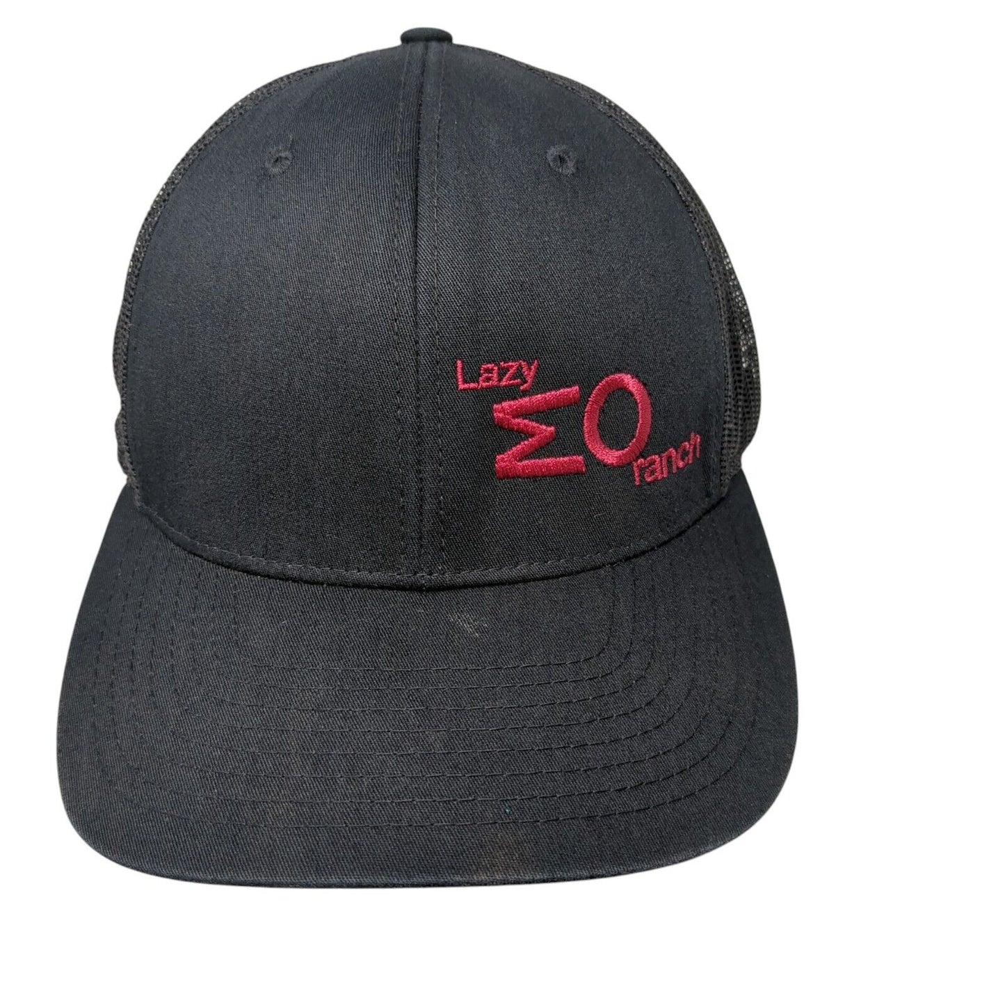 Lazy MO Ranch Snapback Trucker Hat Black OSFA Solid We Have The Beef