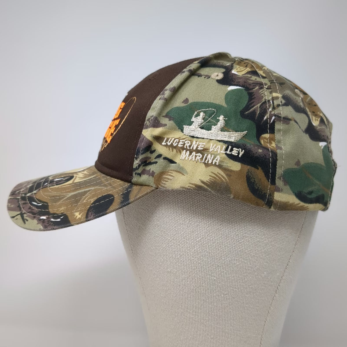 OTTO Baseball Cap Brown Green One Size Flaming Gorge Fish Derby Camo Fishing Hat