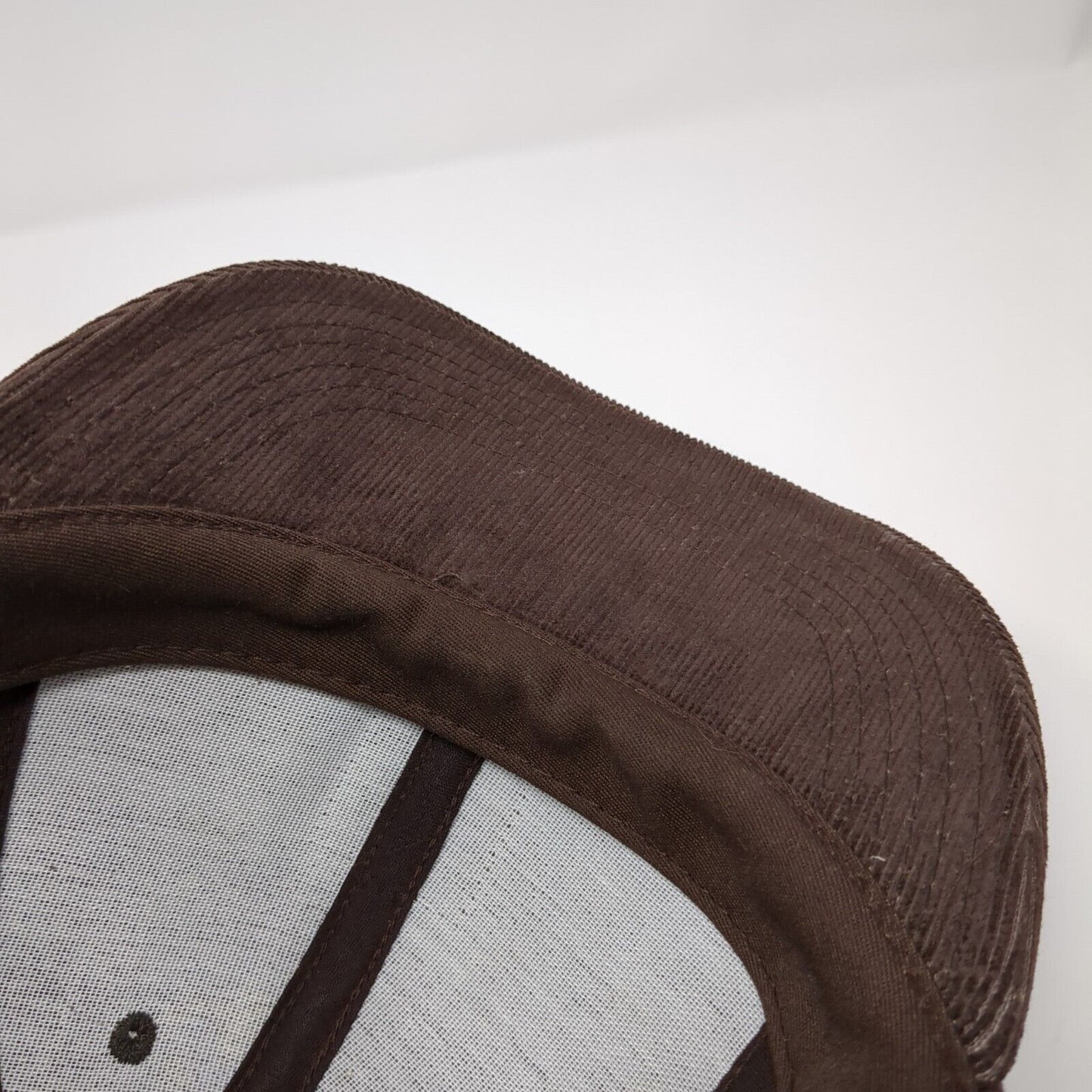 Unbranded Snapback Hat Brown One Size Adjustable Vented Holes 6 Panel Blank