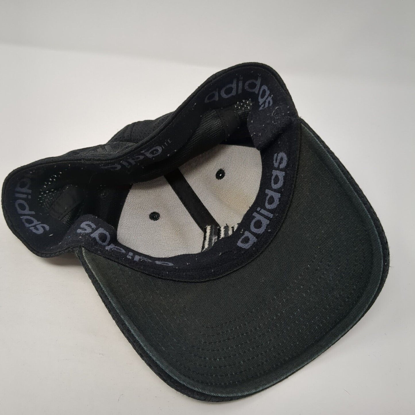 Adidas Fitted Baseball Cap Black One Size Lightweight Breathable Embroidered