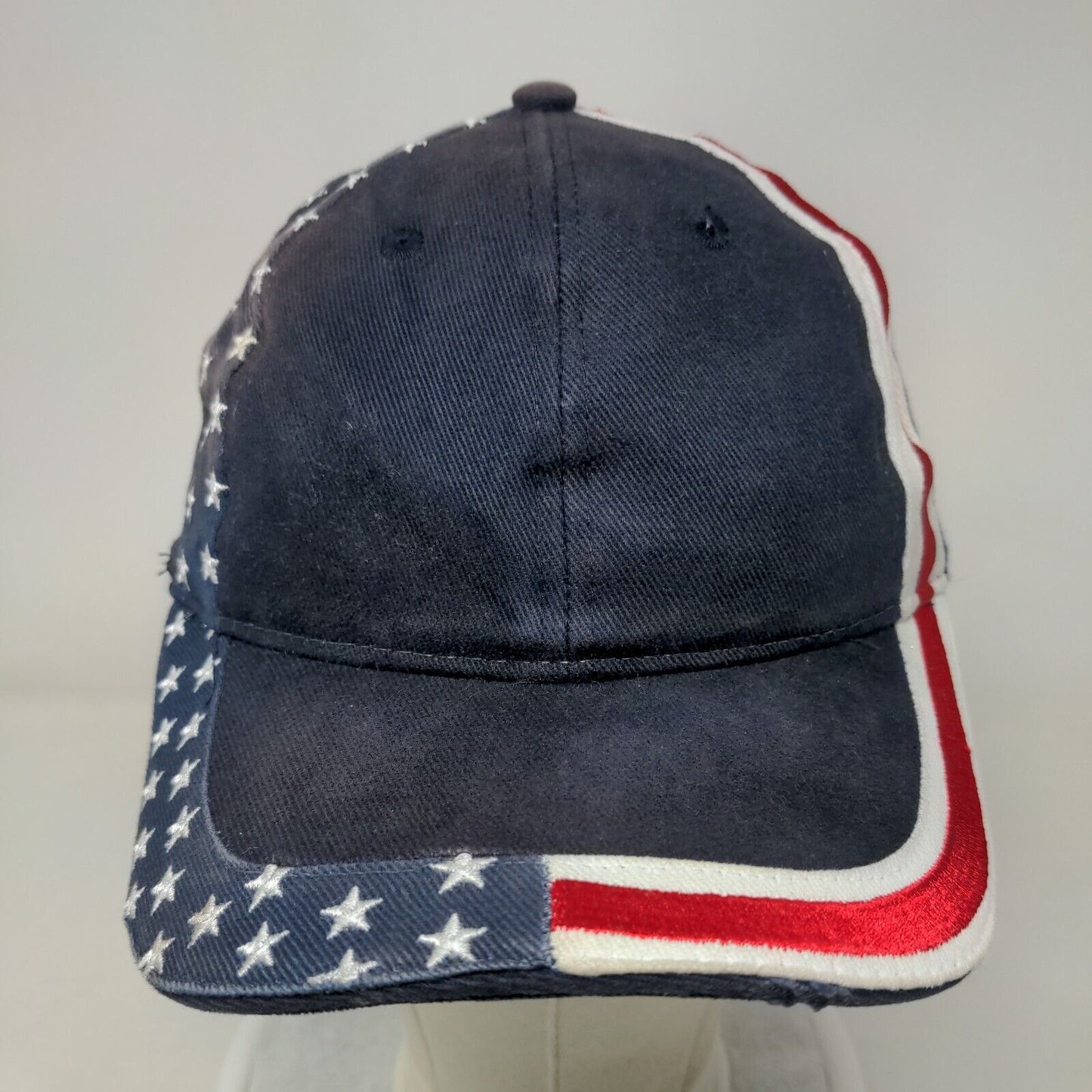 American Flag Strapback Hat Blue One Size Old Glory Patriotic Falcon