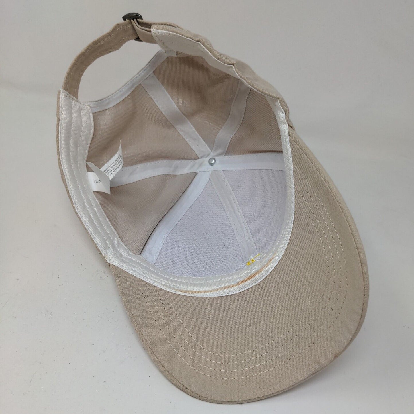 Unbranded Women's Slideback Hat Tan Adjustable Embroidered Flower Logo Cotton