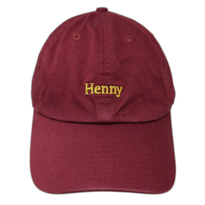 KBETHOS Baseball Cap Red One Size Henny Embroidered Cotton Slideback Buckle Hat
