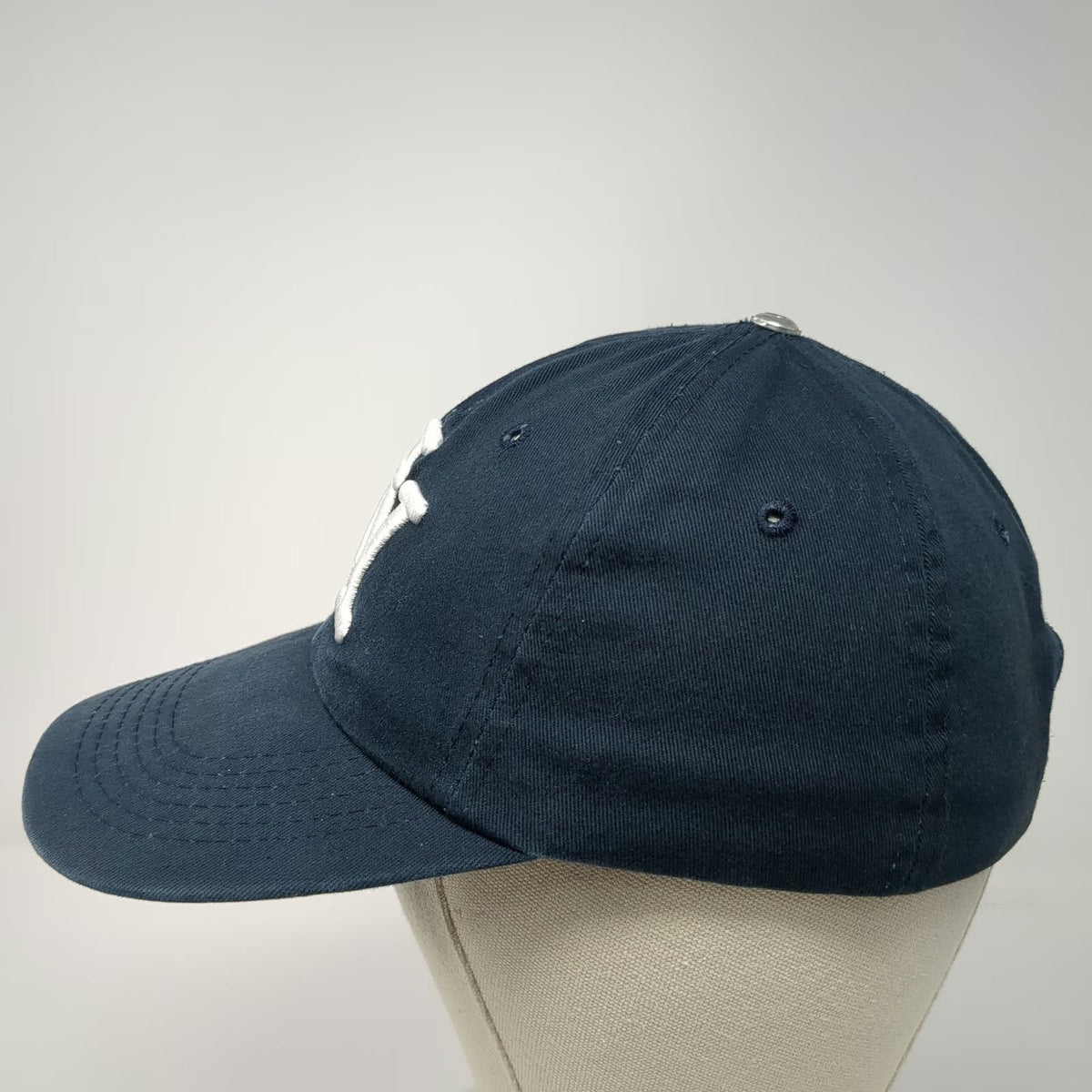 Zephyr Baseball Cap Blue One Size Embroidered NY New York Hat Slideback