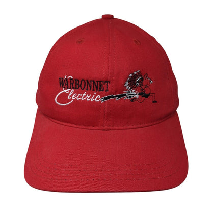 Warbonnet Electric Snapback Hat Red One Size Adjustable Embroidered 6 Panel