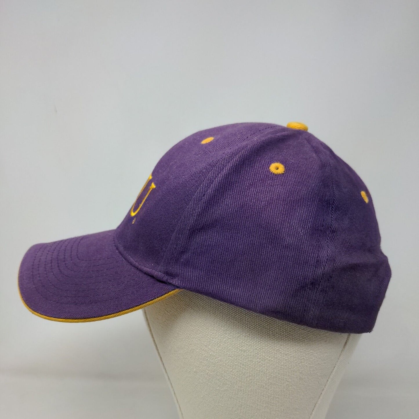 Signatures Men's Strapback Hat Purple OSFM Embroidered LSU Tigers Logo