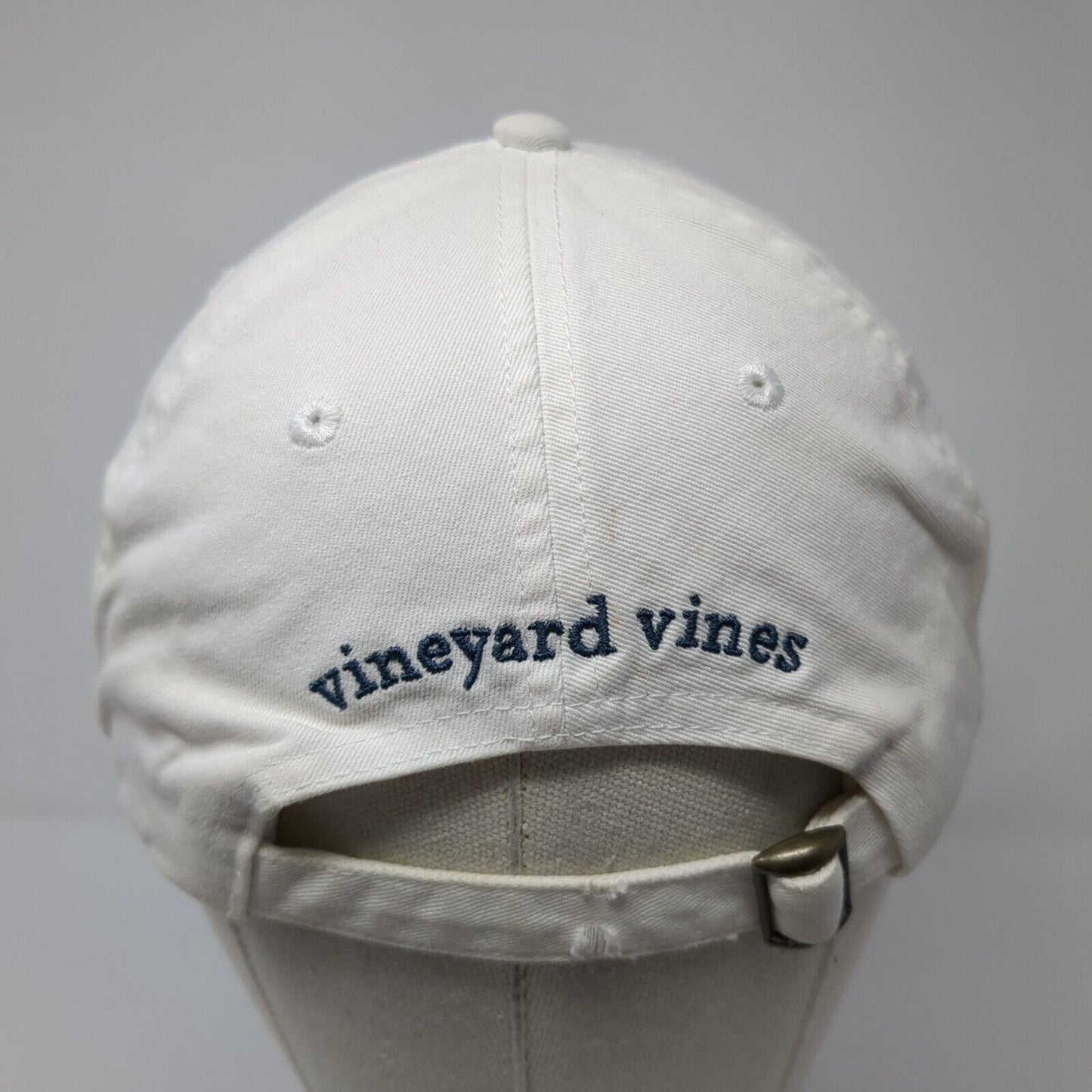 Vineyard Vines Whale Slideback Hat White One Size Adjustable 6 Panel