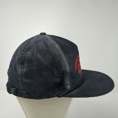 Nissin Trucker Black Hat One Size Chevrolet Red Bowtie Edmark Corduroy Strapback