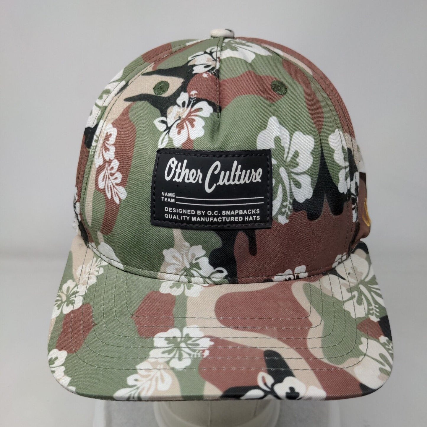 Other Culture Patch Snapback Hat Camo OSFA Floral Hibiscus Hawaiian