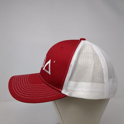 ZOA Energy Snapback Trucker Hat Red One Size Adjustable Mesh Back Port Authority