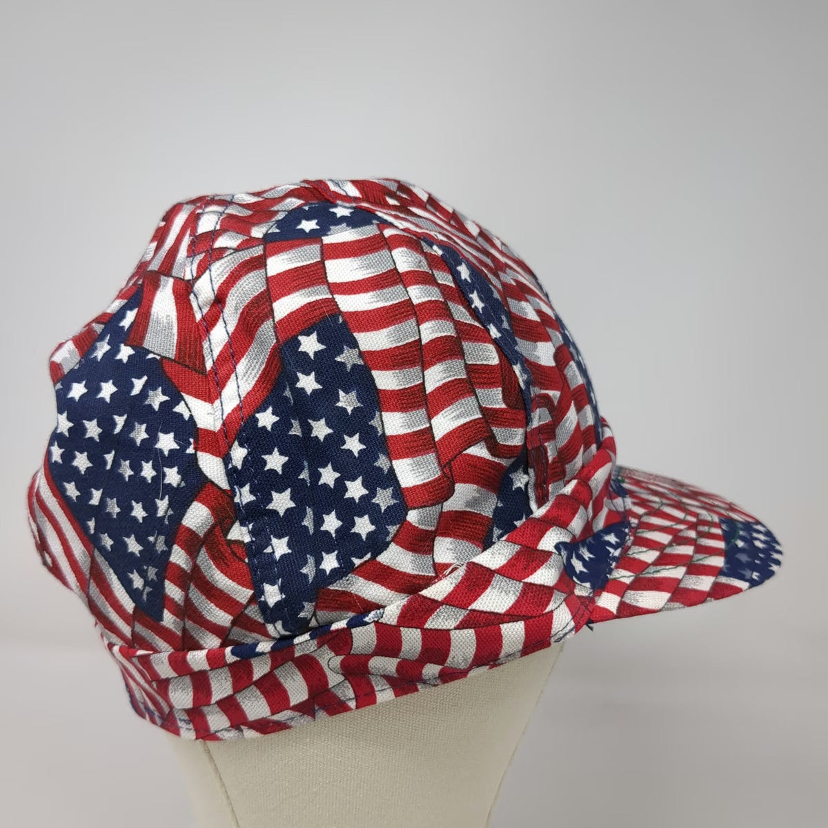 Kromer Baseball Cap Red Blue White 7 3/8 American Flag All Over Print Hat USA