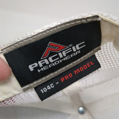Pacific Headwear Trucker Hat Blue One Size Snapback Irving Oil Mesh Logo Gas