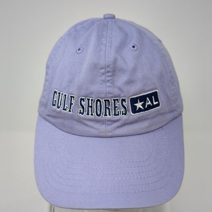 Gulf Shores AL Slideback Hat Purple One Size Adjustable Embroidered 6 Panel