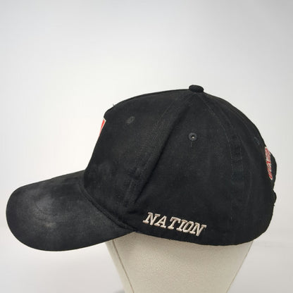Forever 21 5 Panel Black One Size Number 1 Nation Under God Suede Style Hat