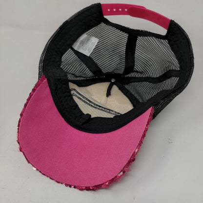 Unbranded Girl's Snapback Mesh Back Hat Multicolor Smiley Face Sparkly