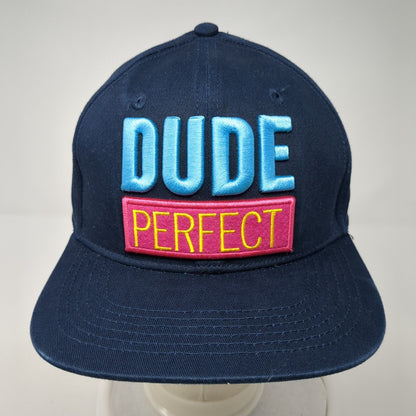 Dude Perfect Snapback Hat Blue One Size Adjustable Embroidered 6 Panel