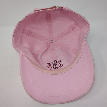 SBK Slideback Hat Pink One Size Adjustable Embroidered Solid 6 Panel