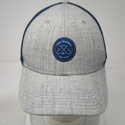 Legacy Trucker Hat Gray Blue One Size 1000 Islands New York Mesh Snapback Patch