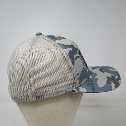 Free Fly Trucker Hat Gray Blue Camo One Size Mesh Snapback Fishing Logo Patch