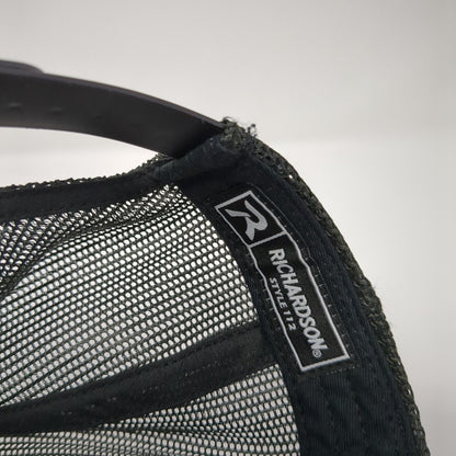 R4L Snapback 112 Trucker Hat Black One Size Adjustable Mesh Back Richardson