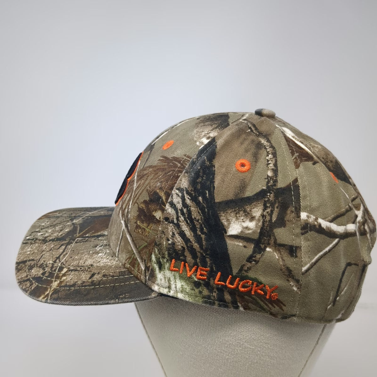 Black Clover Baseball Cap Brown Camo One Size Live Lucky Boneyard Pirate Hat