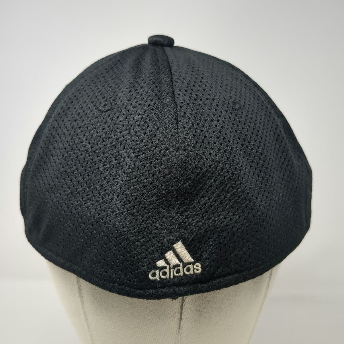 adidas Baseball Cap Black XL Performance Mesh Stretch Fit Climalite Athletic Hat