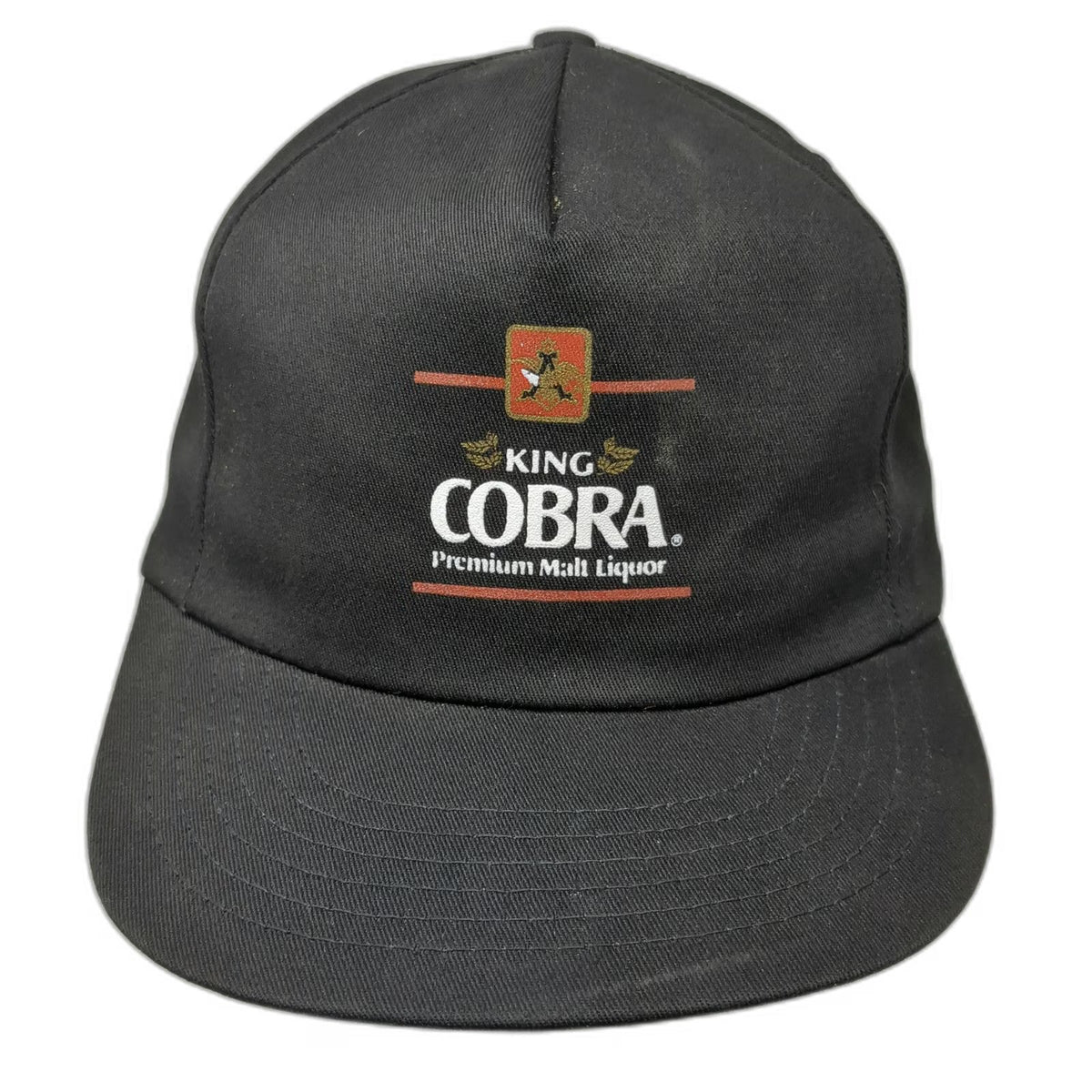 King Cobra Premium Malt Liquor Hat Black One Size 5 Panel Snapback Made in USA