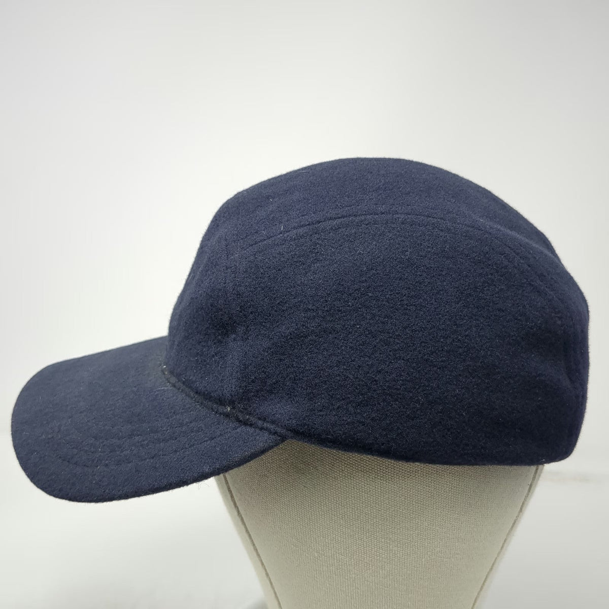 Pendleton 5 Panel Blue Hat L Wool Ear Flaps Solid Warm Winter Outdoor Vintage