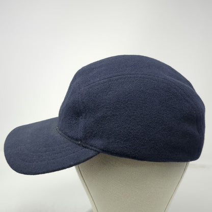 Pendleton 5 Panel Blue Hat L Wool Ear Flaps Solid Warm Winter Outdoor Vintage