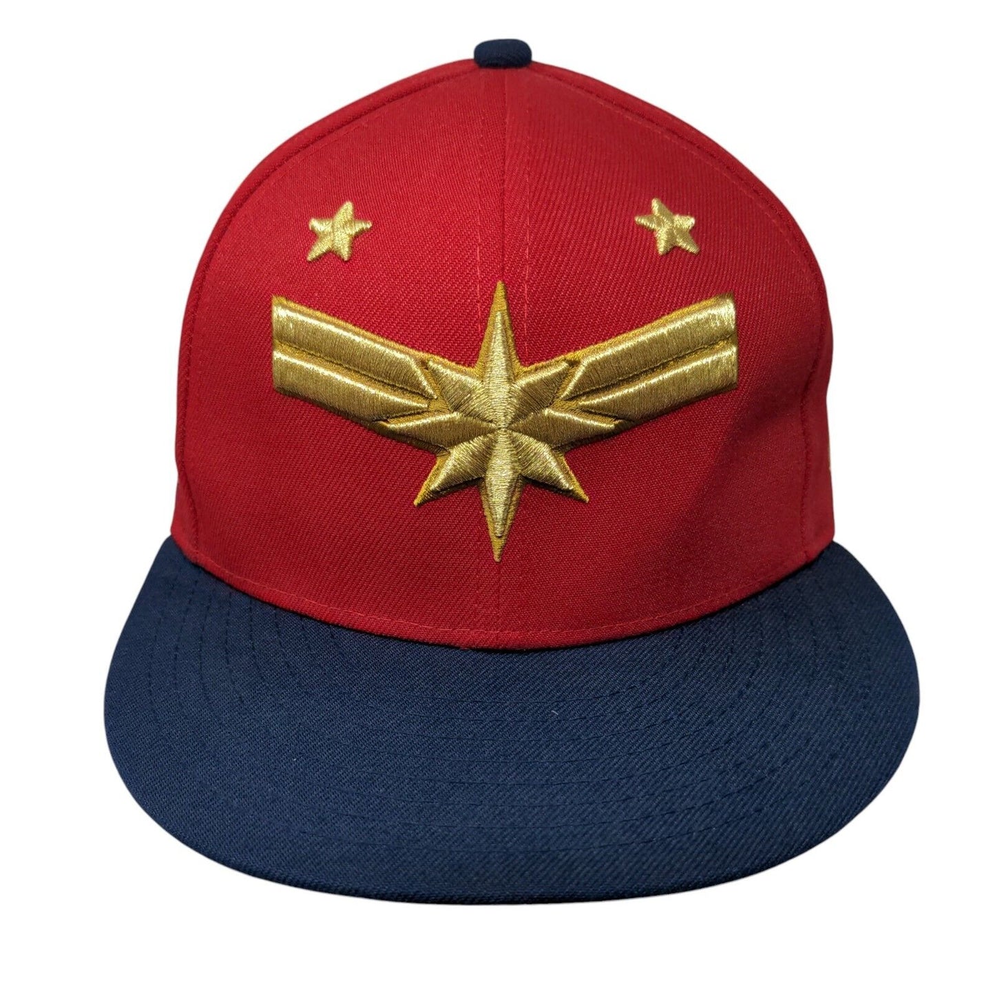 Captain Marvel Snapback Hat Multicolor OSFM Embroidered Logo 9Fifty New Era