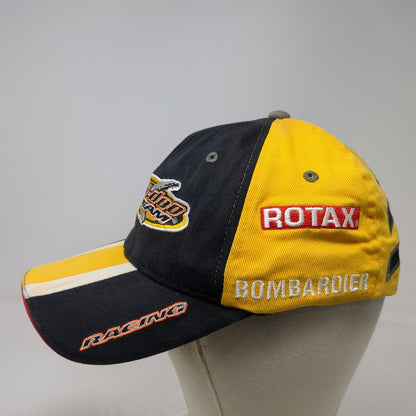 Ski-Doo Bombardier Racing Hat Black Yellow Baseball Cap XL Team Rotax Flex Fit