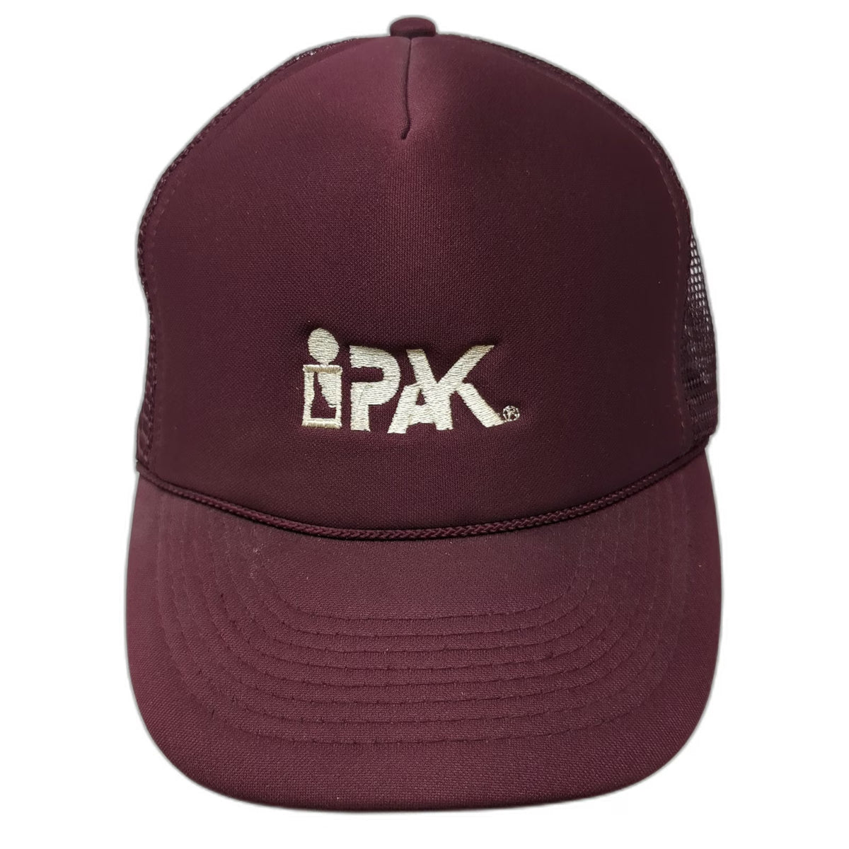 Otto Cap Trucker Hat Red One Size IPAK Logo Mesh Snapback Rope Foam High Crown