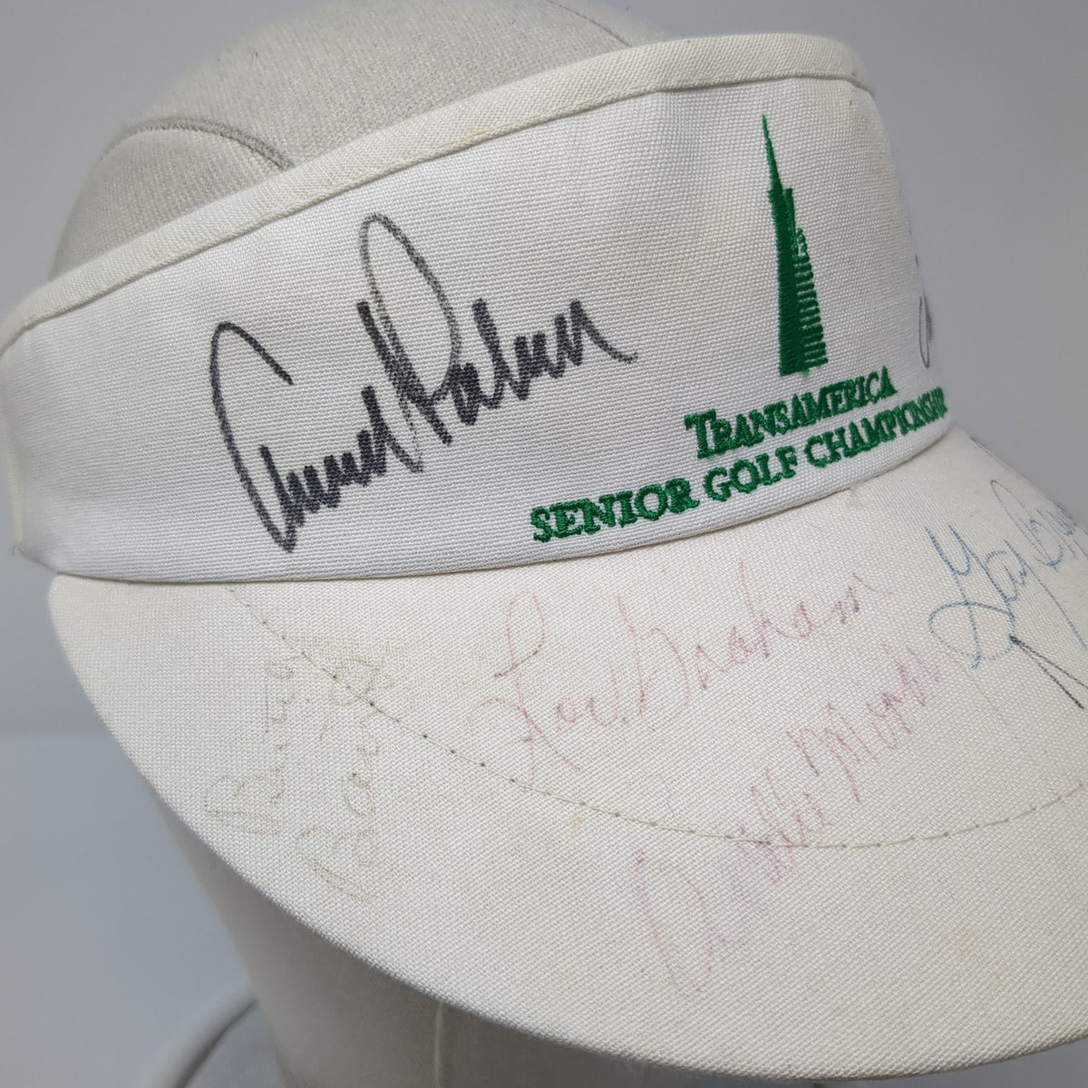 Vintage Visor Hat Signed Autographed Arnold Palmer ChiChi Rodriguez Terry Dill