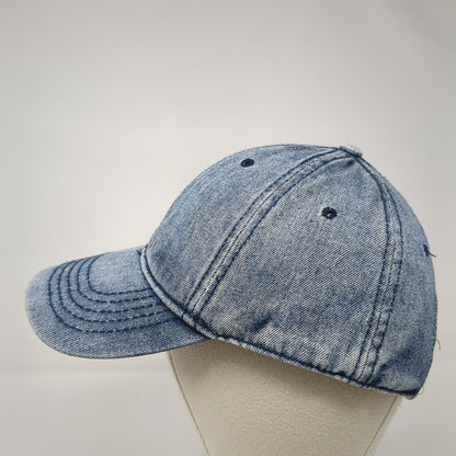 Unbranded Slideback Hat Blue One Size Adjustable Denim Vented Holes Blank