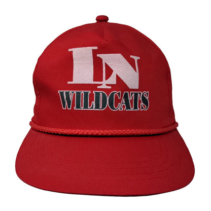 Yupoong Men's Snapback Trucker Hat Red Size OSFA Graphic LN Wildcats Rope