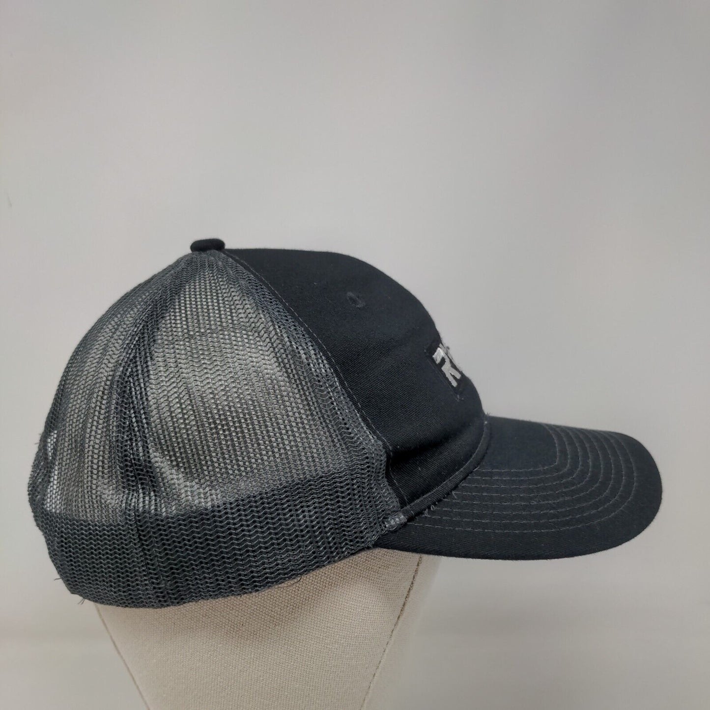 RYOBI Snapback Trucker Hat Black One Size Adjustable Mesh Back Port Authority