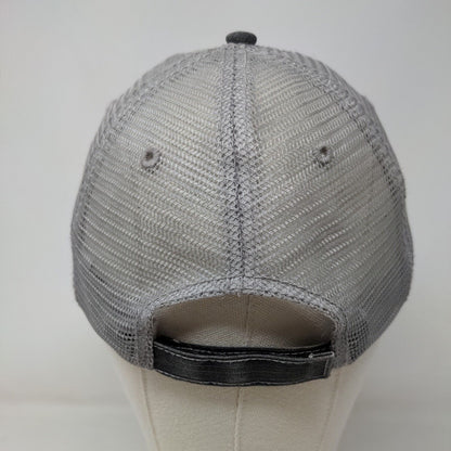 Unbranded Men's Strapback Mesh Back Hat Gray OSFA Embroidered 317 Logo