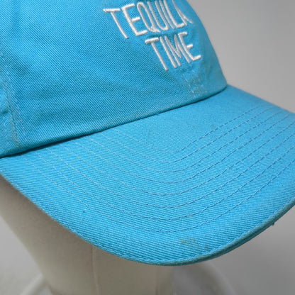 Cazadores Blue One Size Baseball Cap Hat Tequila Time Embroidery Slideback