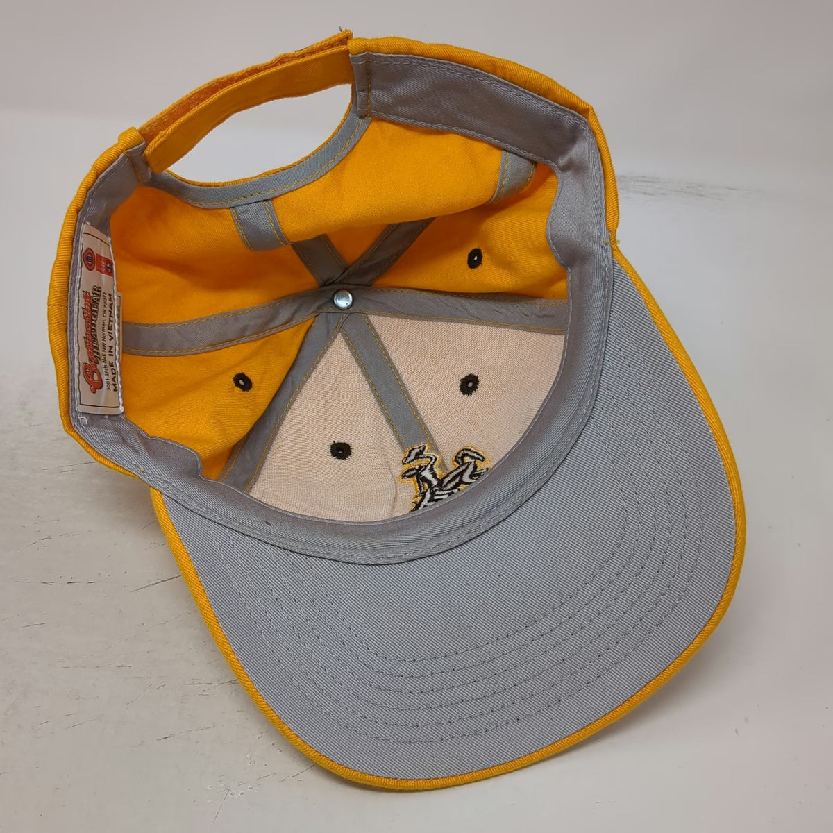 Wyoming Cowboys NCAA Captivating Headgear Cap Yellow One Size Hat Bucking Bronco