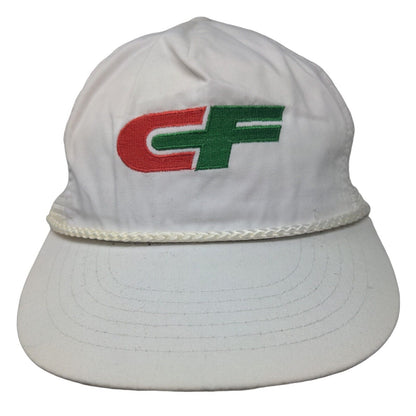 Consolidated Freightways Slideback Mesh Back Braid Trucker Hat White OSFA