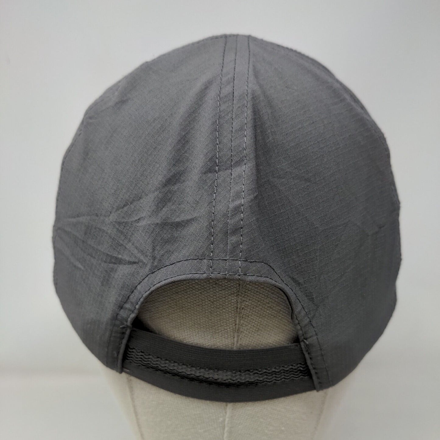 Alive Stretch Strapback Hat Gray One Size 6 Panel Blank Polyester Blend
