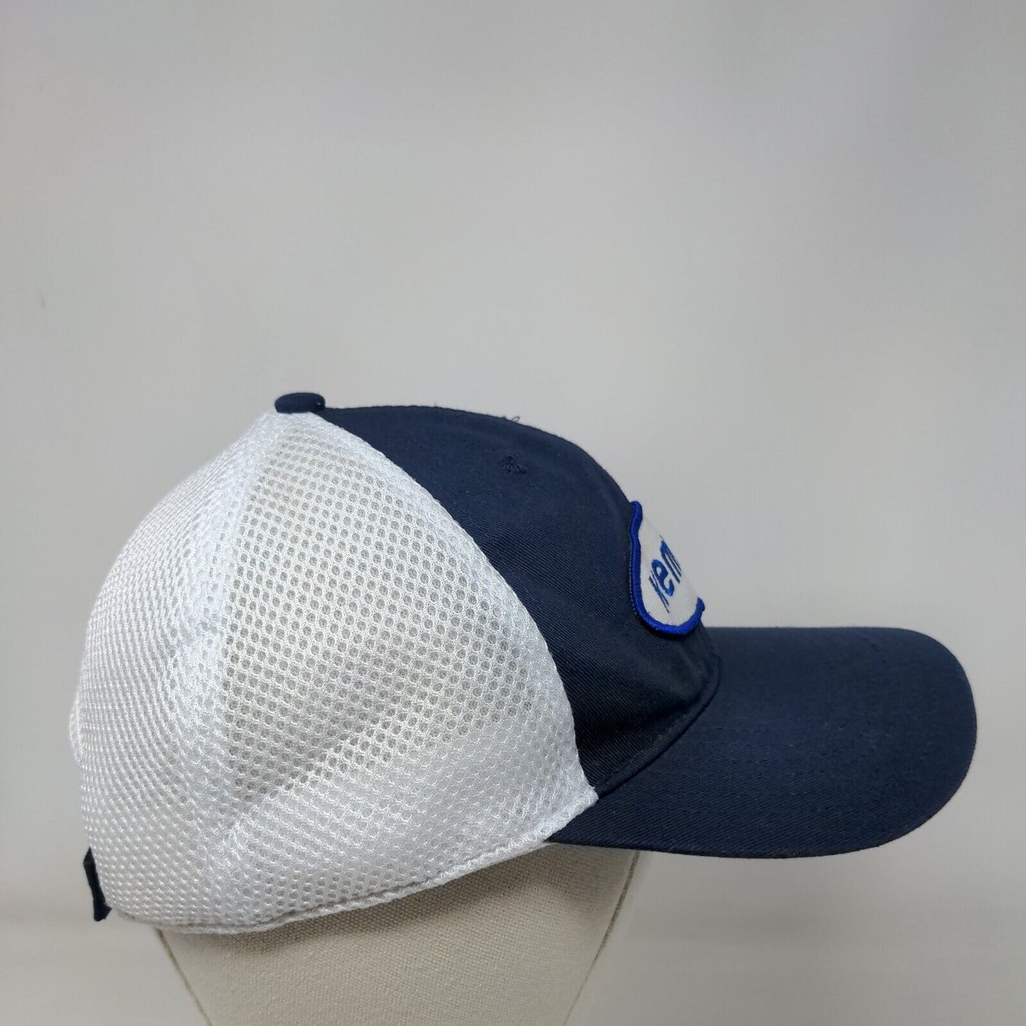Kemira Patch Strapback Mesh Back Hat Blue OSFM Adjustable Colorblock