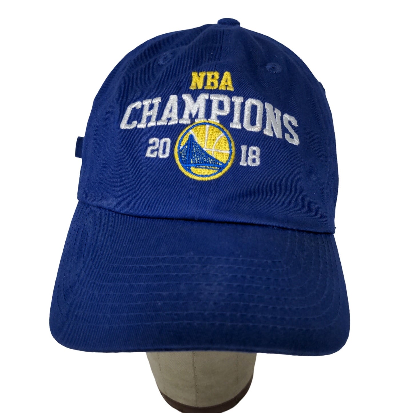 Fan Favorite Golden State Warriors 2018 NBA Champions Slideback Hat Blue OSFA