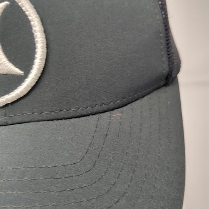 Hurley Trucker Hat Gray One Size Mesh Back Snapback Embroidered Circle Logo