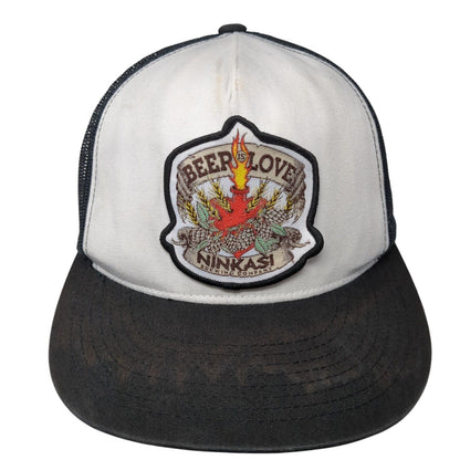 Beer is Love Ninkasi Brewing Company Snapback Trucker Hat Black OS Mesh Back