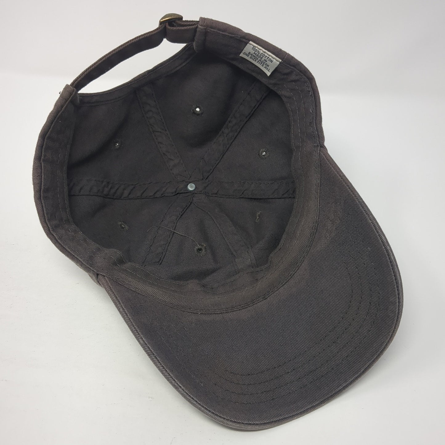 JV Horseshoe Slideback Hat Gray One Size Adjustable Solid 6 Panel