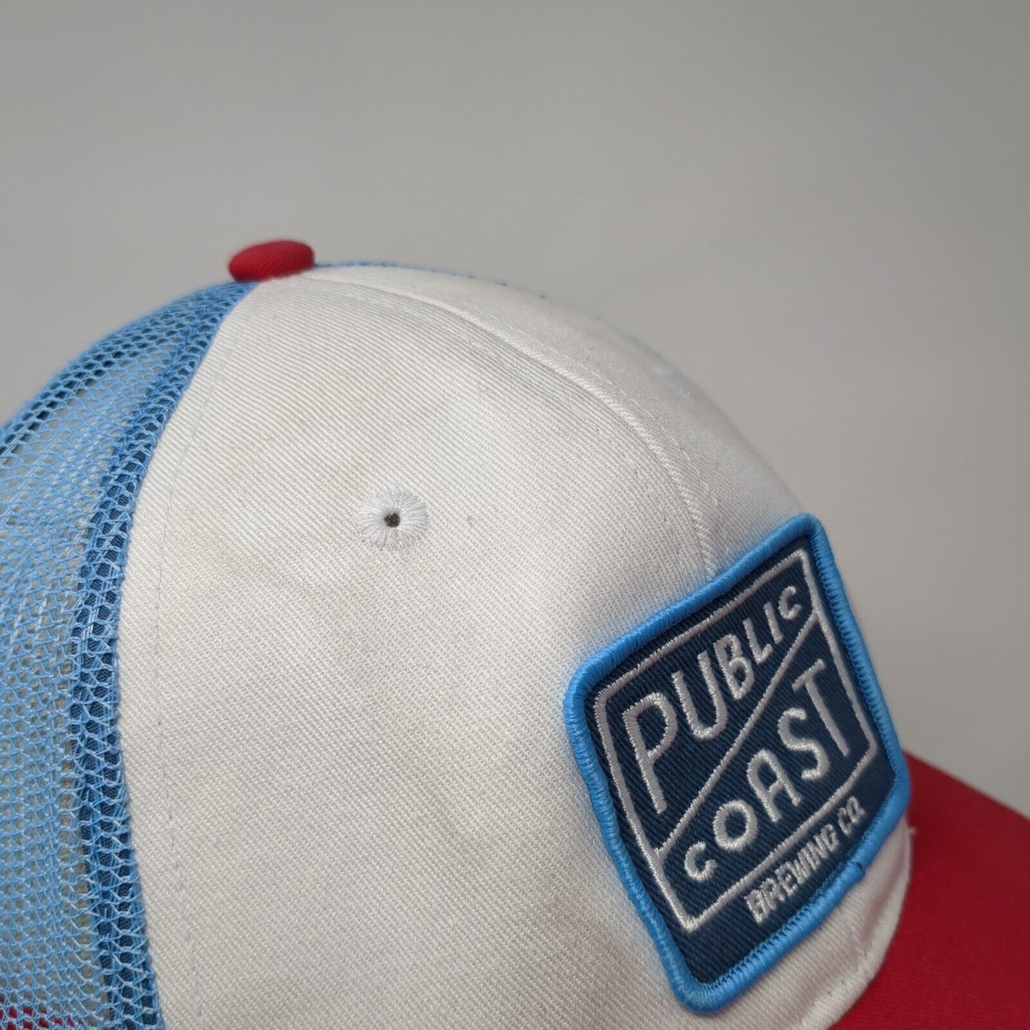 Public Coast Brewing Co Snapback Trucker Hat Multi One Size Adjustable Mesh Back