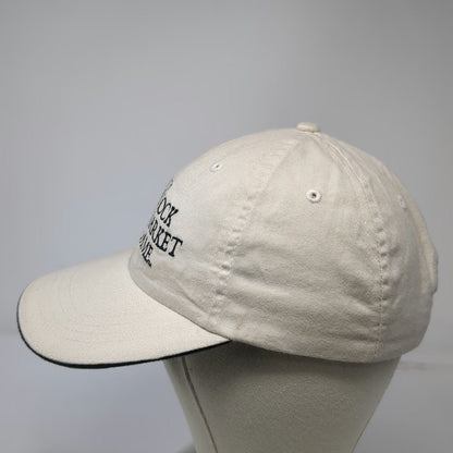 Beige Baseball Cap The Stock Market Game Logo Embroidered Cotton Hat Vintage