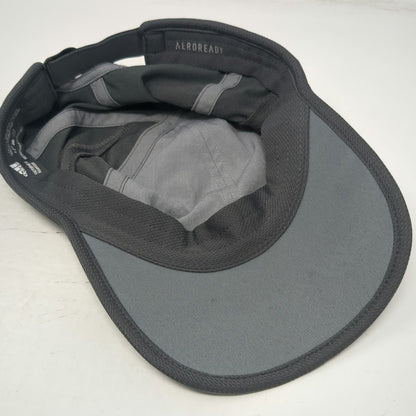 Adidas Baseball Cap Gray One Size Strapback Aeroready Performance Running Hat